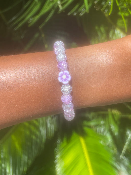 Purple Flower Power Bracelet