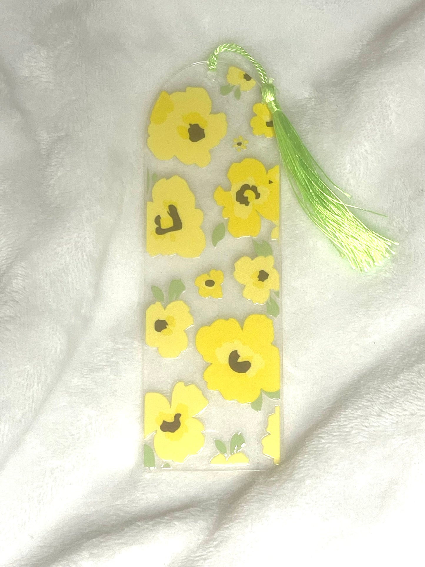 Acrylic Yellow Flower Bookmark